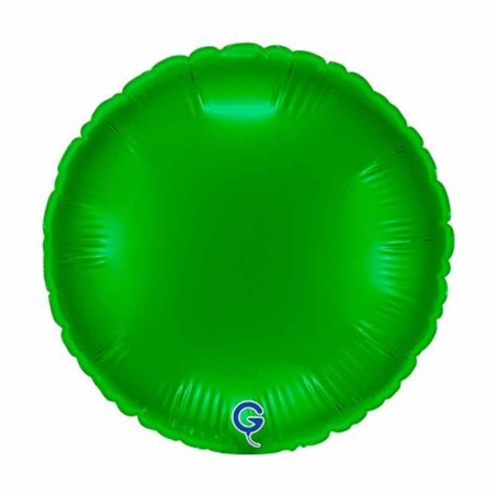 Palloncino in Foil 9" Tondo Verde "Green" Tondi Medi 9"