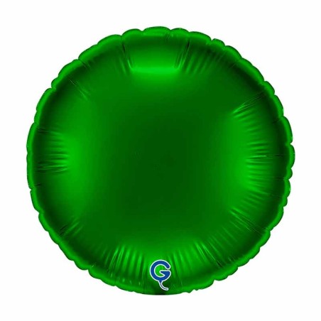 Palloncino in Foil 9" Tondo Verde Scuro "Dark Green" Tondi Medi 9"