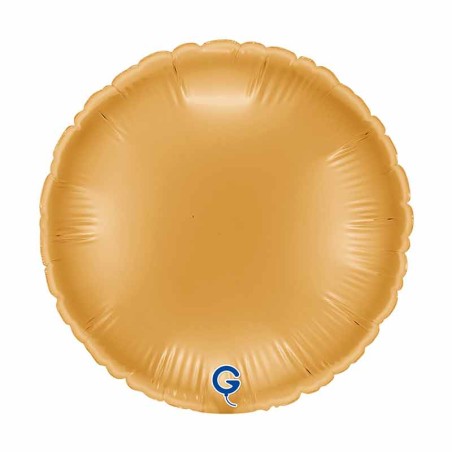 Palloncino in Foil 9" Tondo Oro "Gold" Tondi Medi 9"