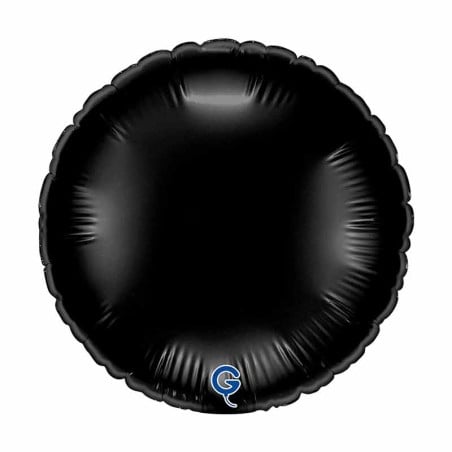 Palloncino in Foil 9" Tondo Nero "Black" Tondi Medi 9"