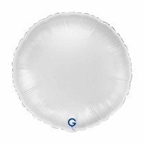 Palloncino in Foil 18" Tondo Bianco Satinato Numeri 40" Bianco "White"