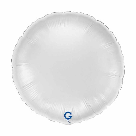 Palloncino in Foil 18" Tondo Bianco Satinato Numeri 40" Bianco "White"