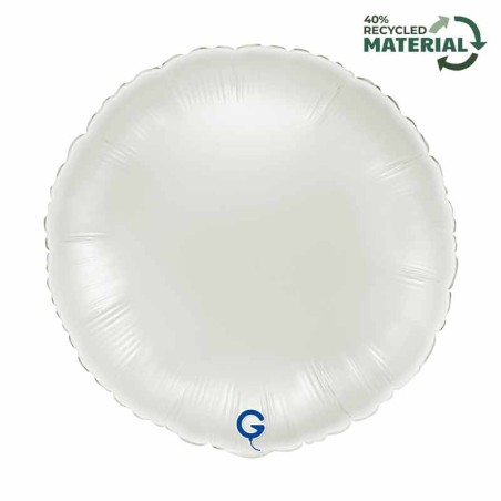 Palloncino in Foil 18" Tondo Bianco Numeri 40" Bianco "White"