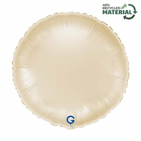 Palloncino in Foil 18" Tondo Crema Satinato Tondi Regular 18"