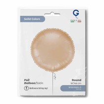 Palloncino in Foil 18" Tondo Cipria Satinato Tondi Regular 18"