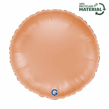 Palloncino in Foil 18" Tondo Pesca Satinato Tondi Regular 18"