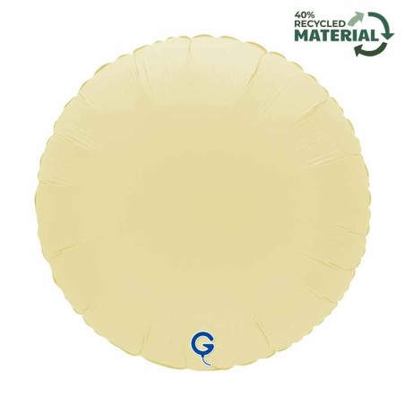 Palloncino in Foil 18" Tondo Burro Opaco "Soft Matte French Butter" Tondi Regular 18"