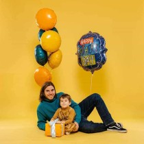 Palloncino in Foil 18" Tondo Giallo Mostarda Opaco Tondi Regular 18"