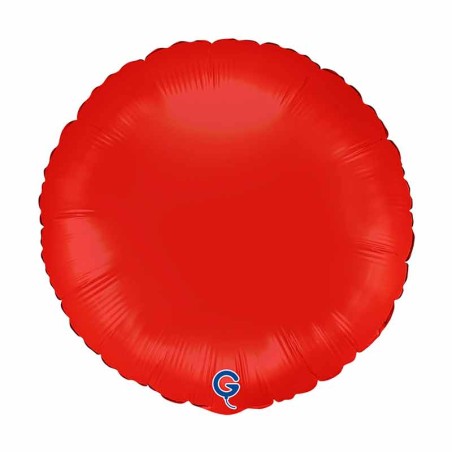 Palloncino in Foil 18" Tondo Rosso Opaco "Matte Red" Tondi Regular 18"