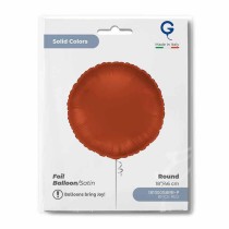 Palloncino in Foil 18" Tondo Satinato Rosso Mattone "Brick Red" Tondi Regular 18"