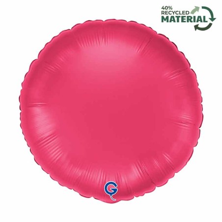 Palloncino in Foil 18" Tondo Lampone Satinato "Lipstick" Tondi Regular 18"