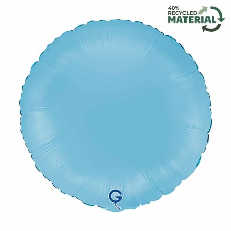 Palloncino in Foil 18" Tondo Celeste Opaco "Matte Blue" Tondi Regular 18"