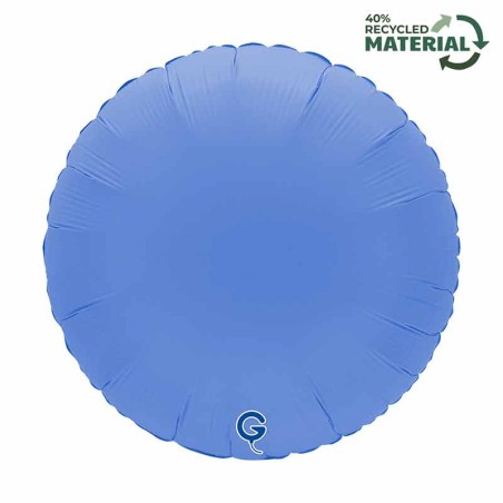 Palloncino in Foil 18" Tondo Blu Loto "Soft Matte Lotus Blue" Tondi Regular 18"