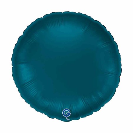 Palloncino in Foil 18" Tondo Blu Petrolio Satinato Tondi Regular 18"