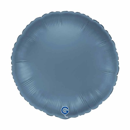 Palloncino in Foil 18" Tondo Blu Jeans Satinato Tondi Regular 18"
