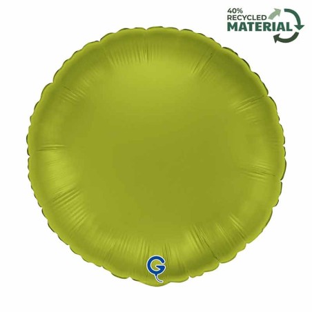 Palloncino in Foil 18" Tondo Matcha Latte Satinato Tondi Regular 18"