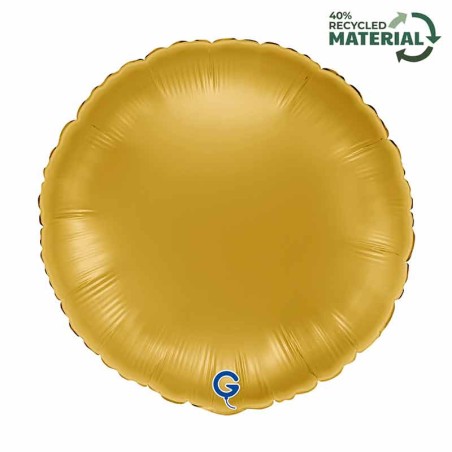 Palloncino in Foil 18" Tondo Oro Chiaro "Gold" Tondi Regular 18"