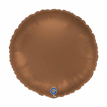 Palloncino in Foil 18" Tondo Cioccolato Satinato Tondi Regular 18"