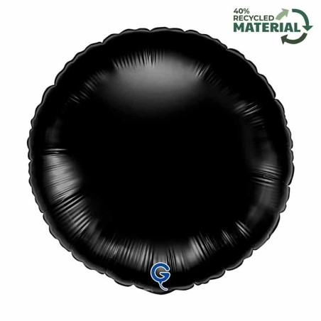 Palloncino in Foil 18" Tondo Nero "Black" Tondi Regular 18"