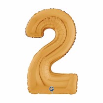 Palloncino in Foil 7" Numero 2 Oro "Gold" Numeri 7" Oro "Gold"
