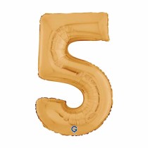 Palloncino in Foil 7" Numero 5 Oro "Gold" Numeri 7" Oro "Gold"