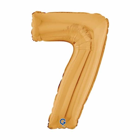 Palloncino in Foil 7" Numero 7 Oro "Gold" Numeri 7" Oro "Gold"