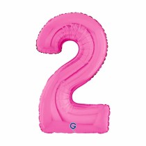 Palloncino in Foil 7" Numero 2 Fucsia "Hot Pink" Numeri 7" Fucsia "Hot Pink"