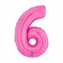 Palloncino in Foil 7" Numero 6 Fucsia "Hot Pink" Numeri 7" Fucsia "Hot Pink"
