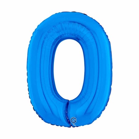 Palloncino in Foil 7" Numero 0 Blu "Blue" Numeri 7" Blu "Blue Royal"