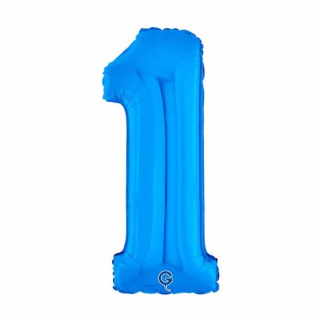 Palloncino in Foil 7" Numero 1 Blu "Blue" Numeri 7" Blu "Blue Royal"