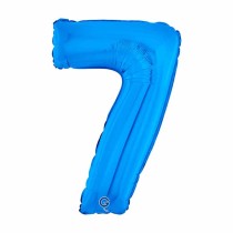 Palloncino in Foil 7" Numero 7 Blu "Blue" Numeri 7" Blu "Blue Royal"