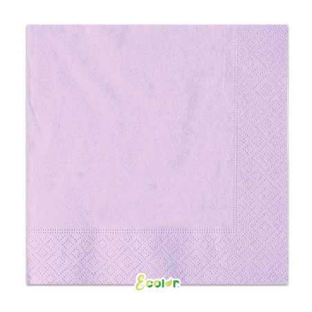 Tovagliolo di Carta 33x33cm Ecolor Lilla 40pz Lilla "Lilac"