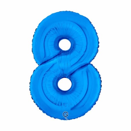 Palloncino in Foil 7" Numero 8 Blu "Blue" Numeri 7" Blu "Blue Royal"