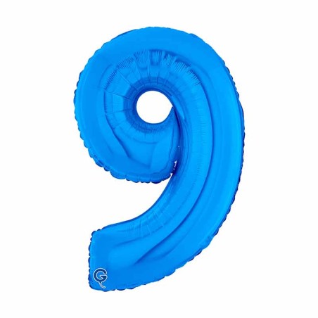 Palloncino in Foil 7" Numero 9 Blu "Blue" Numeri 7" Blu "Blue Royal"
