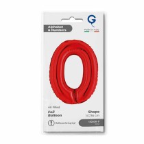 Palloncino in Foil 14" Numero 0 Rosso "Red" Numeri 14" Rosso "Red"