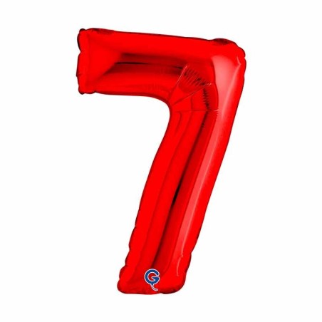 Palloncino in Foil 14" Numero 7 Rosso "Red" Numeri 14" Rosso "Red"