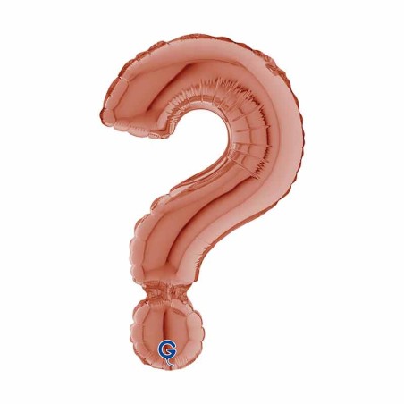 Palloncino in Foil 14" Lettera "?" Rose Gold Lettere 14" Rose Gold