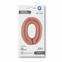 Palloncino in Foil 14" Numero 0 Rose Gold Numeri 14" Rose Gold