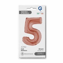Palloncino in Foil 14" Numero 5 Rose Gold Numeri 14" Rose Gold