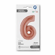 Palloncino in Foil 14" Numero 6 Rose Gold Numeri 14" Rose Gold