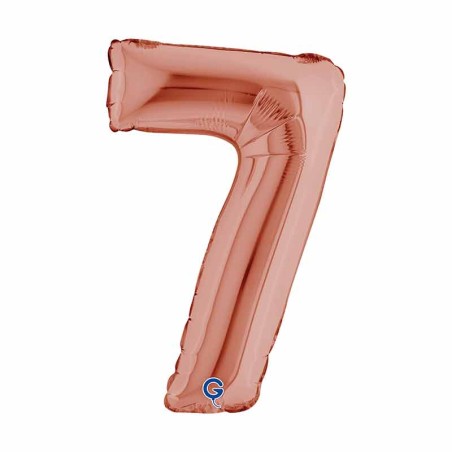 Palloncino in Foil 14" Numero 7 Rose Gold Numeri 14" Rose Gold