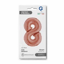 Palloncino in Foil 14" Numero 8 Rose Gold Numeri 14" Rose Gold