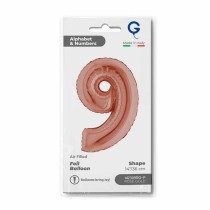 Palloncino in Foil 14" Numero 9 Rose Gold Numeri 14" Rose Gold