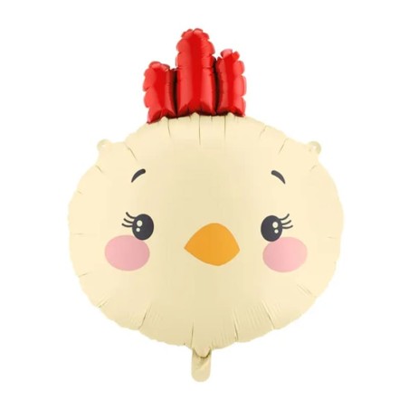 Palloncino in Foil 29" Junior Shape Testa di Pollo "Chicken" Palloncini Pasqua