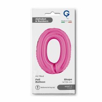 Palloncino in Foil 14" Numero 0 Fucsia "Hot Pink" Numeri 14" Fucsia "Hot Pink"