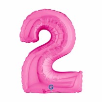 Palloncino in Foil 14" Numero 2 Fucsia "Hot Pink" Numeri 14" Fucsia "Hot Pink"