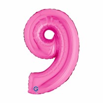 Palloncino in Foil 14" Numero 9 Fucsia "Hot Pink" Numeri 14" Fucsia "Hot Pink"