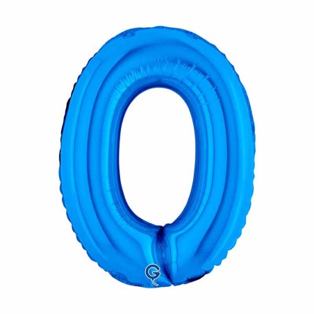Palloncino in Foil 14" Numero 0 Blu "Blue" Numeri 14" Blu "Blue Royal"