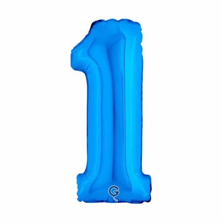 Palloncino in Foil 14" Numero 1 Blu "Blue" Numeri 14" Blu "Blue Royal"