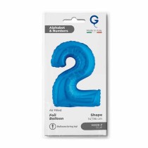 Palloncino in Foil 14" Numero 2 Blu "Blue" Numeri 14" Blu "Blue Royal"
